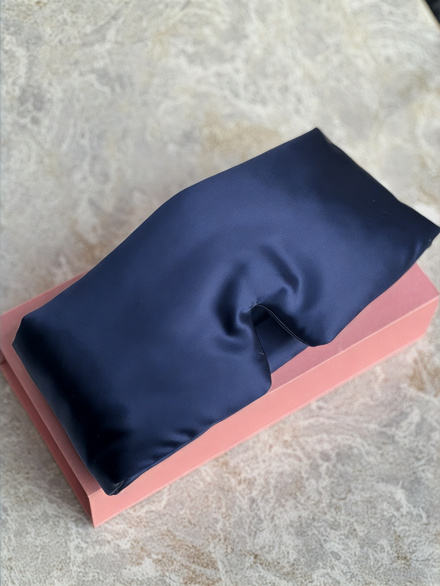 The Mulberry Silk Adjustable  Eye Mask - French Navy
