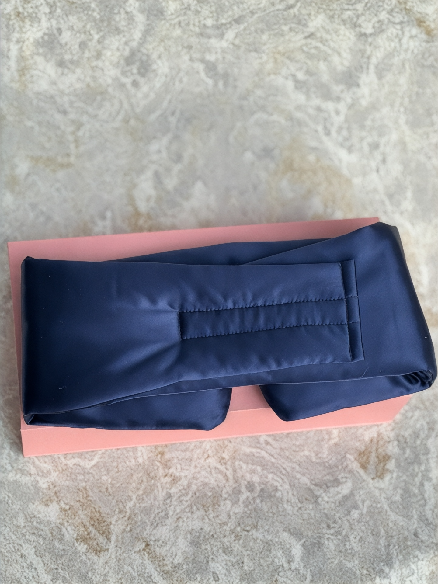 The Mulberry Silk Adjustable  Eye Mask - French Navy