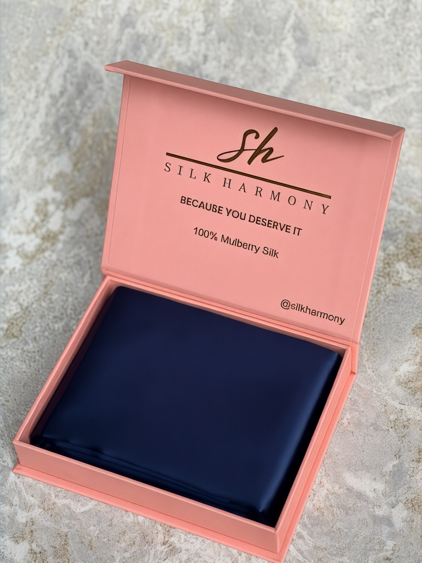 The Mulberry Silk Pillowcase - French Navy