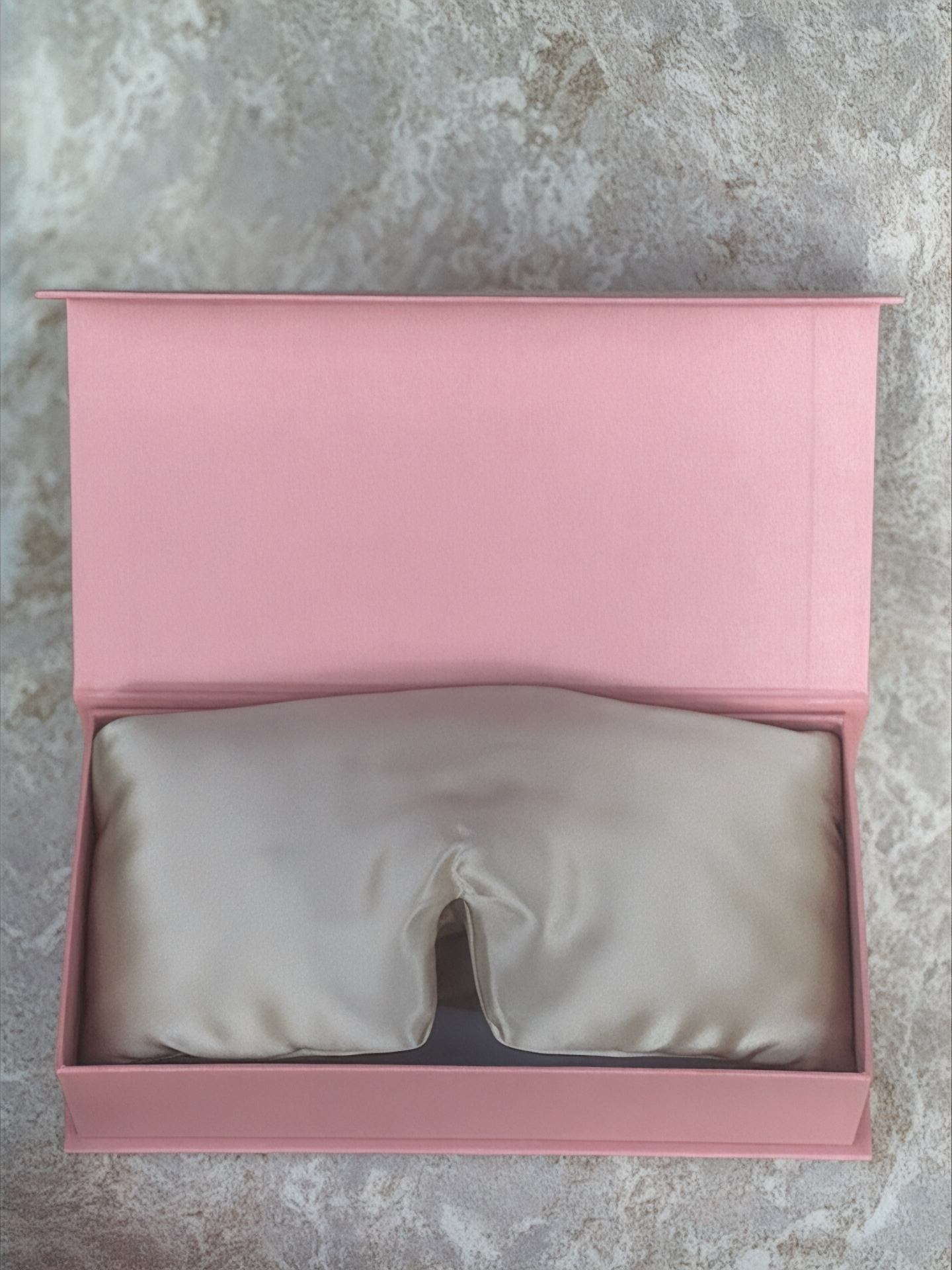 The Mulberry Silk Adjustable  Eye Mask - Champagne